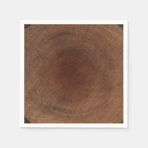 Rond Hout Boomstam Schors Rustiek Natuur Natuurlij Servet