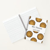 Rond houtpatroon wit notitieboek (Binnen)