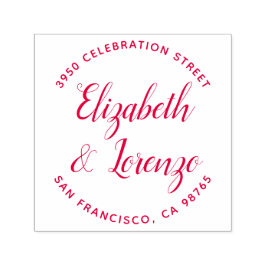 Rond huwelijksscript retouradres  zelfinktende stempel