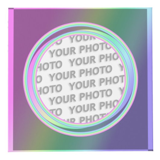 Rond in vierkant Lijst contour 03 + uw foto (Rechts)