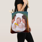 Rond in vierkant Lijst gekleurd 1 + uw foto Tote Bag (Dichtbij)
