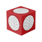 Rond in vierkant Lijst rood + je foto (Achter hoekig)