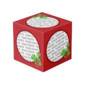 Rond in vierkant Lijst rood/klaver + uw foto (Achter hoekig)