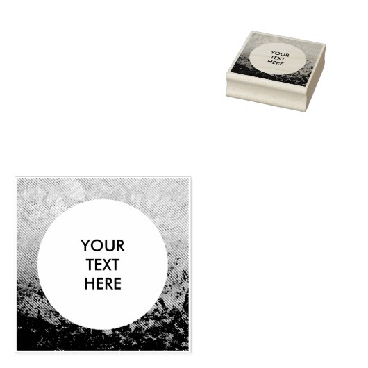 Rond in vierkant Lijst splaatster 6 + jouw tekst Rubberstempel (Gestempeld)