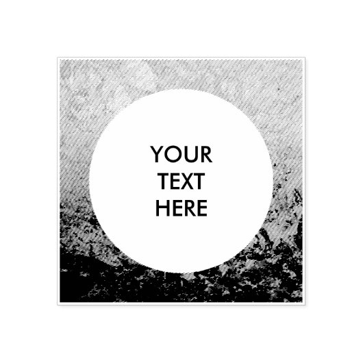 Rond in vierkant Lijst splaatster 6 + jouw tekst Rubberstempel (Afrduk)