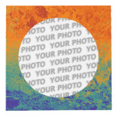 Rond in vierkant Lijst splaatstet 4 + je foto (Voorkant)