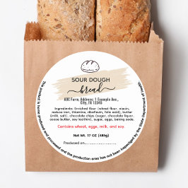 Rond Indiana brood huisje voedsel wet labels