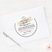 Rond Indiana brood huisje voedsel wet labels (Envelop)