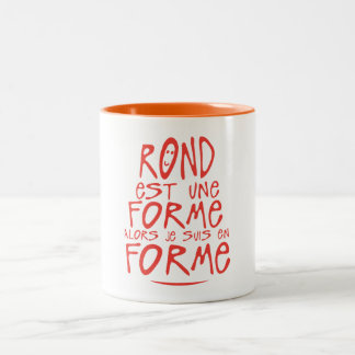 rond is dan een geciteerde vorm tweekleurige koffiemok