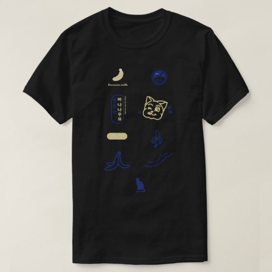 Rond je Banana Milk Carton STICKERS HyunJin Con T-shirt (Design voorkant)