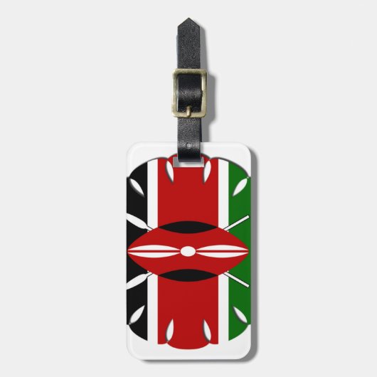 Rond Keniaans motief: een nationaal symbool Bagagelabel (Voorkant verticaal)
