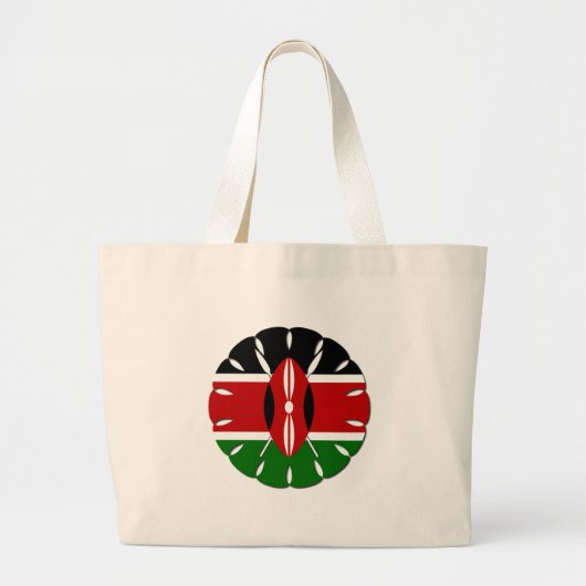 Rond Keniaans motief: een nationaal symbool Grote Tote Bag (Voorkant)
