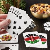 Rond Keniaans motief: een nationaal symbool Pokerkaarten (Insitu)