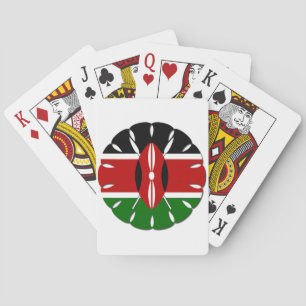 Rond Keniaans motief: een nationaal symbool Pokerkaarten