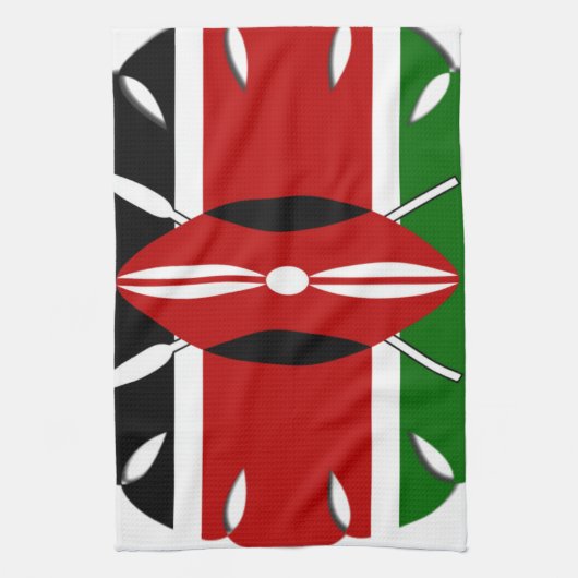 Rond Keniaans motief: een nationaal symbool Theedoek (Verticaal)