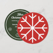 Rond Kerst Vakantie corporate kantoor party Kaart (Voorkant / Achterkant)