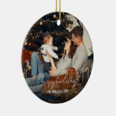 Rond Kerst Vakantie Keramisch Ornament (Rechts)