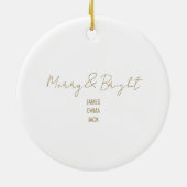 Rond Kerst Vakantie Keramisch Ornament (Achterkant)