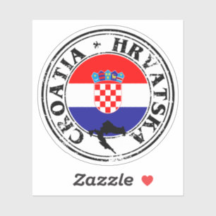 Rond Kroatië HRVATSKA Vlag Seal Sticker – Perfect