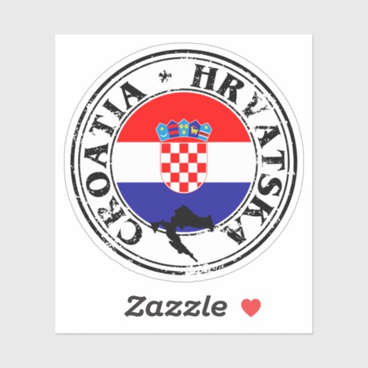 Rond Kroatië HRVATSKA Vlag Seal Sticker – Perfect (Vel)