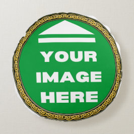 Rond kussen - gepersonaliseerd - Afbeelding / teks