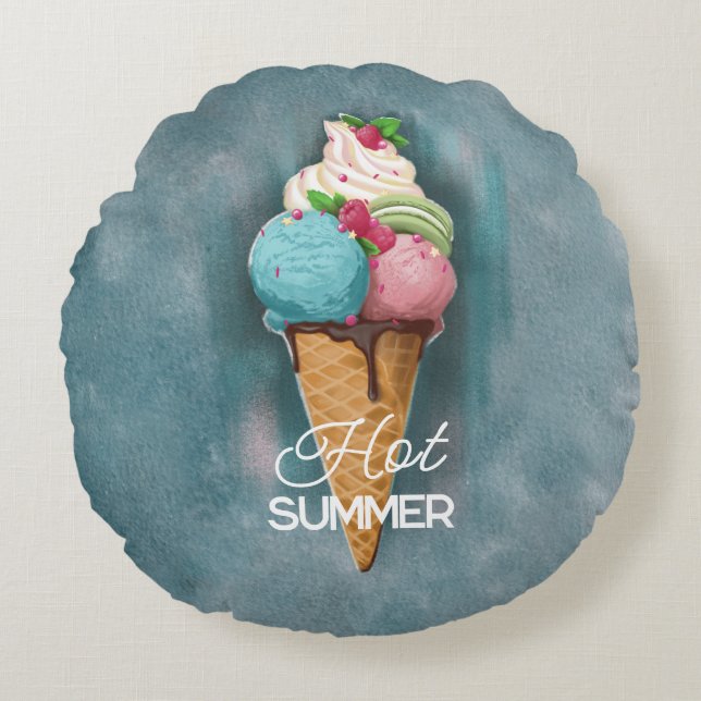 Rond kussen ijs (Voorkant)