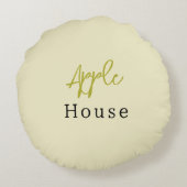 Rond Kussen met appel getrokken in één lijn. (Achterkant)