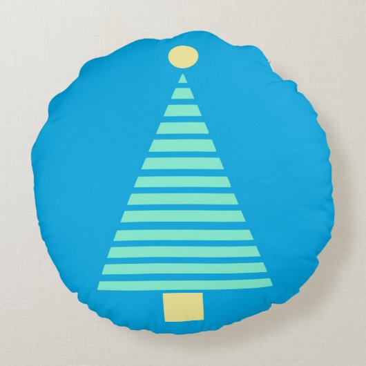 Rond kussen met kerstboom ontwerp. (Achterkant)