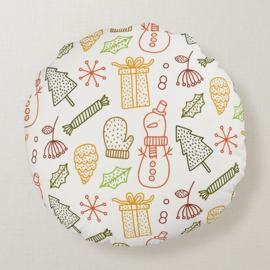 Rond kussen met kerstthema (Achterkant)