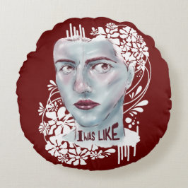 Rond kussen rood was ik als