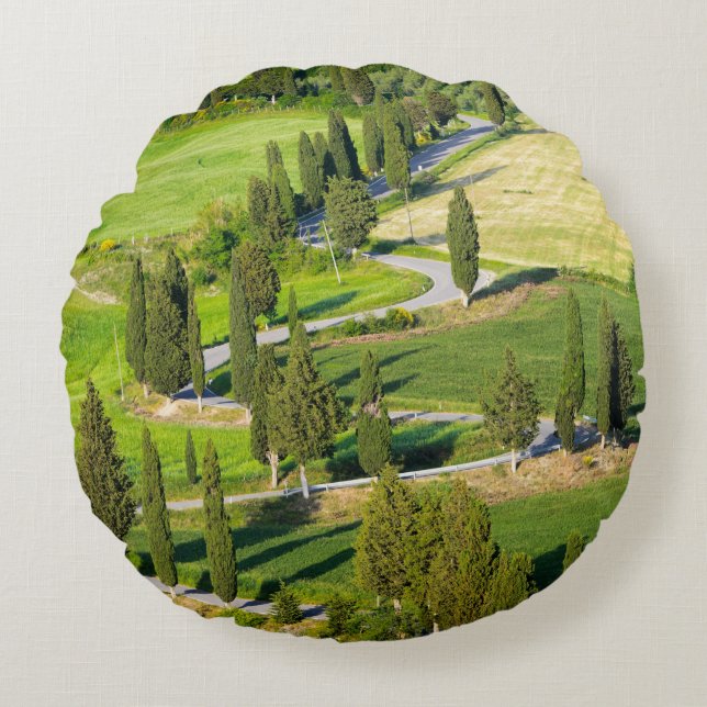 Rond kussen van Toscane met een cilindervormige wi (Voorkant)