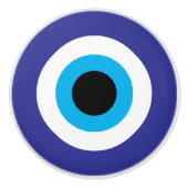 Rond Kwaad Oog Blauw Mati keramische knop (Voorkant)