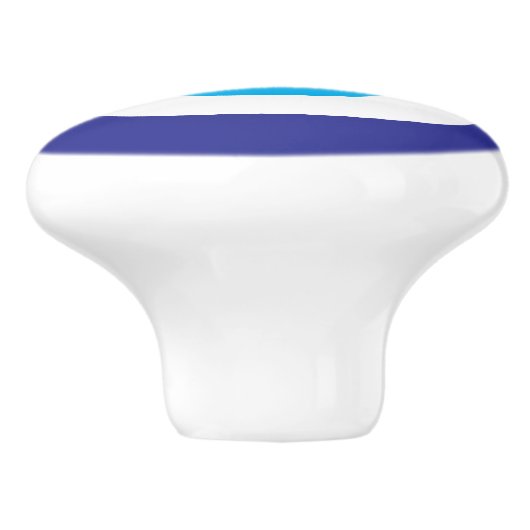 Rond Kwaad Oog Blauw Mati keramische knop (Zijkant)