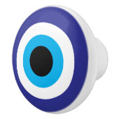 Rond Kwaad Oog Blauw Mati keramische knop (Rechts)