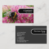 Rond Label rand - Bumble Bee op sedum (Voorkant / Achterkant)