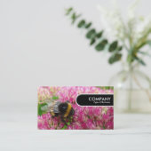 Rond Label rand - Bumble Bee op sedum (Staand voorkant)