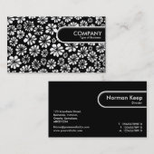 Rond Label rand - Floral B&W (Voorkant / Achterkant)