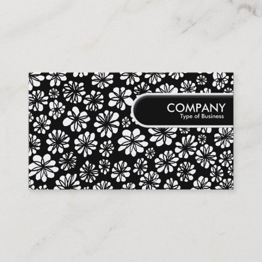 Rond Label rand - Floral B&W (Voorkant)