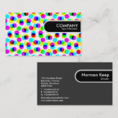 Rond Label rand - Kleur halftoonpatroon (Voorkant / Achterkant)