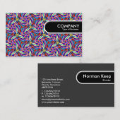 Rond Label rand - Kleurrijk geometrisch 04 (Voorkant / Achterkant)