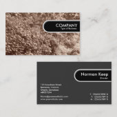 Rond Label rand - Sepia Leaves (Voorkant / Achterkant)