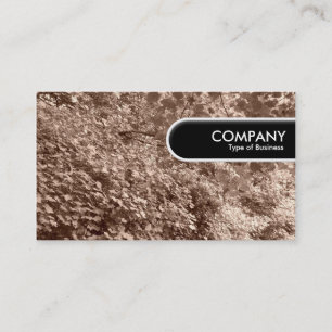 Rond Label rand - Sepia Leaves