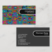 Rond Label van de Rand - Fractal Abstract 19111a (Voorkant / Achterkant)