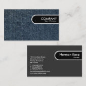 Rond Label van de Rand - Oude Blauwe Jeans (Voorkant / Achterkant)