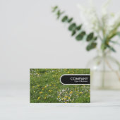 Rond Label van de Rand - Rode Tulpen en Primroses (Staand voorkant)