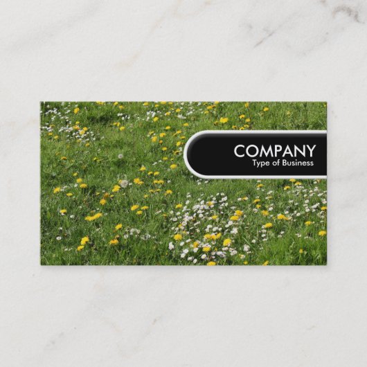 Rond Label van de Rand - Rode Tulpen en Primroses (Voorkant)