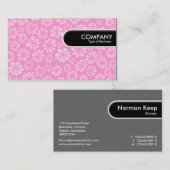 Rond Label van de Rand - Roze Floral (Voorkant / Achterkant)