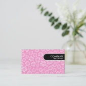 Rond Label van de Rand - Roze Floral (Staand voorkant)