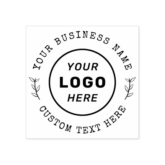 Rond land aangepaste tekst en bedrijfsnaam Logo Rubberstempel (Afrduk)