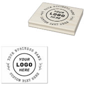 Rond land aangepaste tekst en bedrijfsnaam Logo Rubberstempel (Gestempeld)